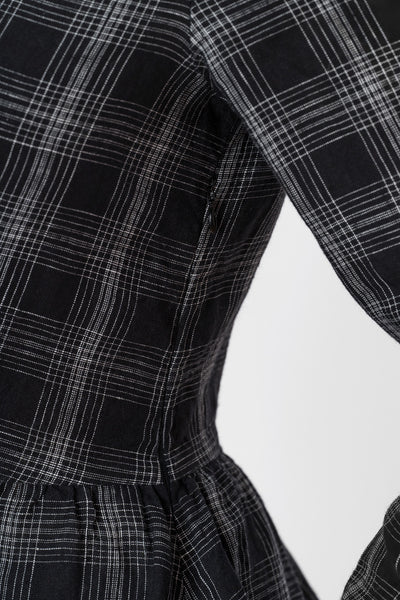 Classic Dress, Long Sleeve, Black Tartan#color_black-tartan
