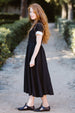 Classic Dress, Short Sleeve, Black Pansy#color_black-pansy