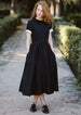 Classic Dress, Short Sleeve, Black Pansy#color_black-pansy