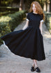 Classic Dress, Short Sleeve, Black Pansy#color_black-pansy