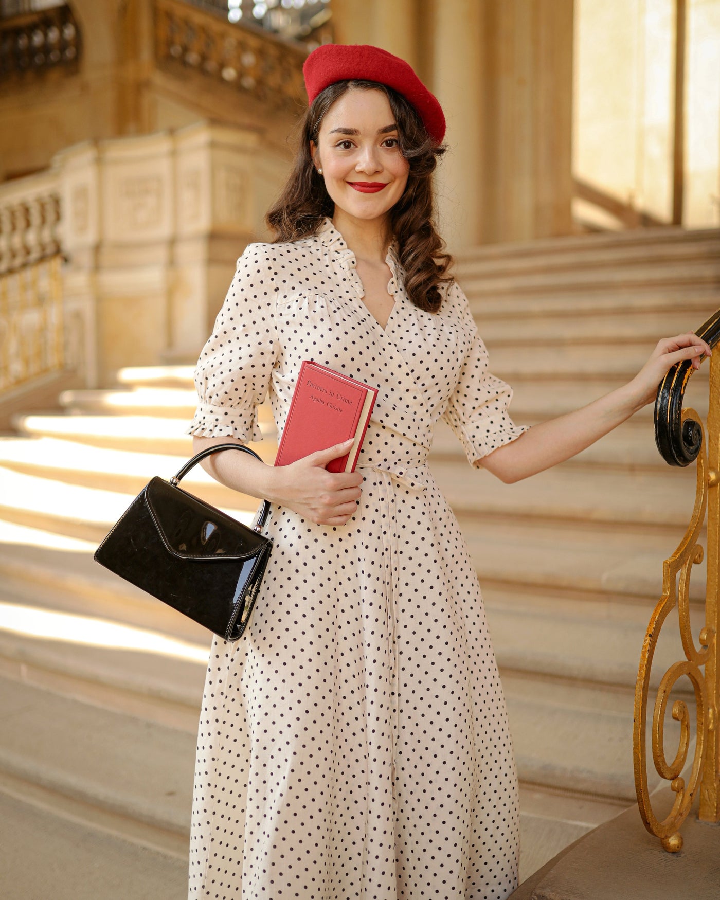 Darcy Dress, Short Sleeve, Tiny Dots#color_tiny-dots