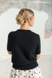 Elaine Top, Short Sleeve, Black Pansy#color_black-pansy