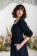 Carmen Dress, 3/4 Sleeve, Night Navy
#color_night-navy