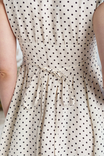Diane Dress, Ruffle Sleeve, Tiny Dots
#color_tiny-dots