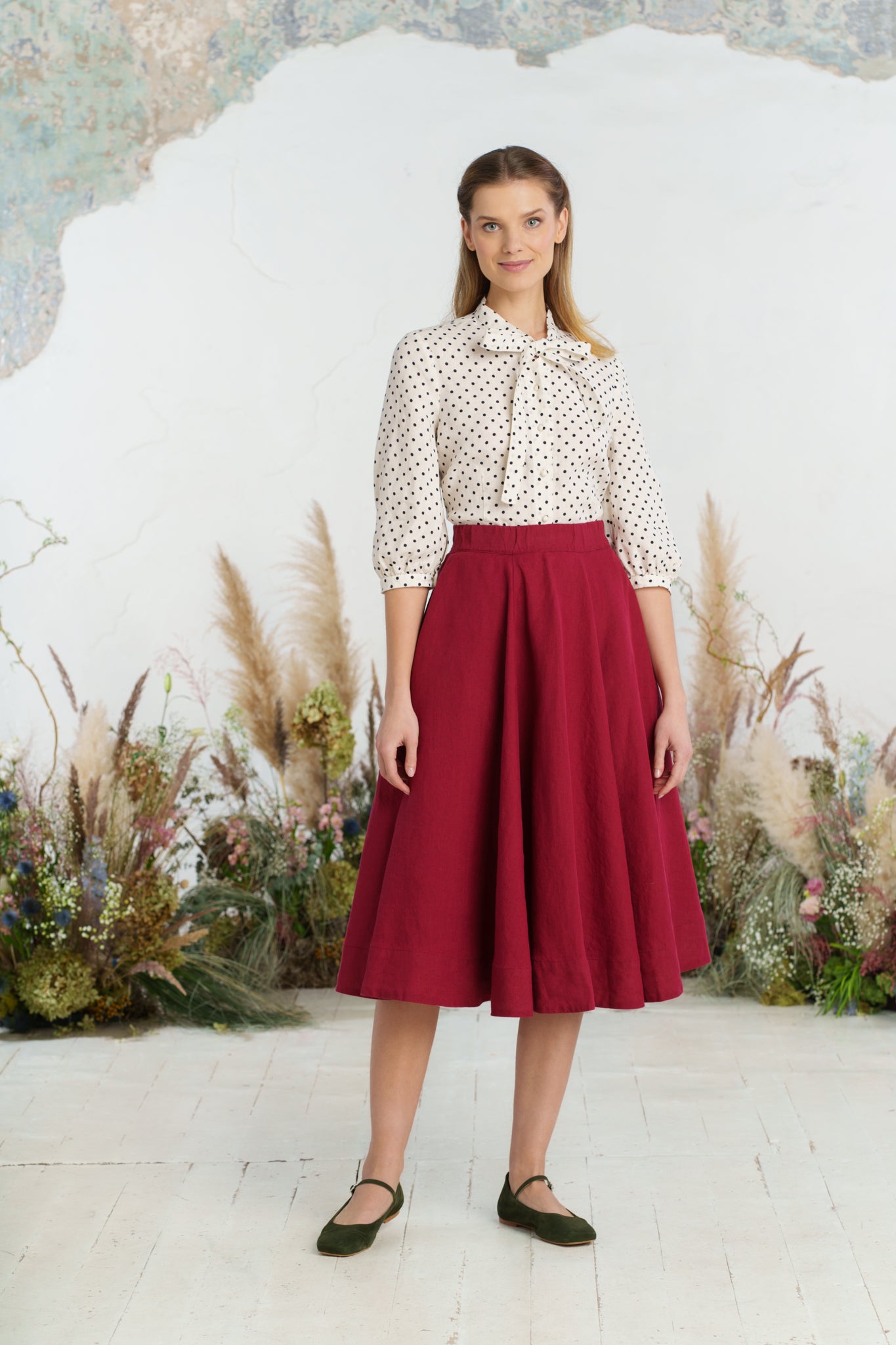Classic Skirt, Marsala Red
#color_marsala-red