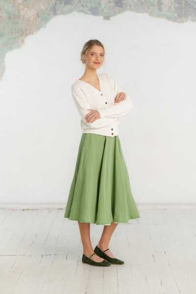 Elaine Cardigan, Long Sleeve, White Magnolia #color_white-magnolia