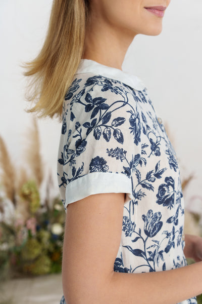 Classic Dress, Short Sleeve, Ink Rose
#color_ink-rose-white-collar