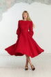 Hawthorn Dress, Long Sleeve, Red Poppy#color_red-poppy