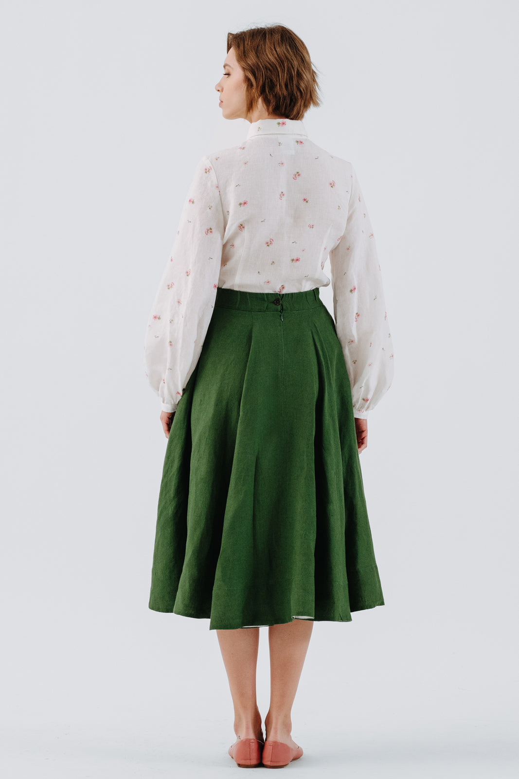 Classic Skirt, Emerald Green#color_emerald-green